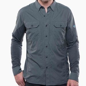 Men’s Kuhl Airspeed Klassik Fit Long Sleeve Button Down large in Carbon
